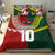 Custom Mate Ma'a Tonga and Australia Kangaroo Bedding Set Nation Seal with Mascot Aboriginal and Tongan Kupesi Ngatu Art