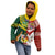 Custom Mate Ma'a Tonga and Australia Kangaroo Kid Hoodie Nation Seal with Mascot Aboriginal and Tongan Kupesi Ngatu Art