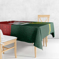 Custom Mate Ma'a Tonga and Australia Kangaroo Tablecloth Nation Seal with Mascot Aboriginal and Tongan Kupesi Ngatu Art LT03 - Polynesian Pride