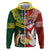 Custom Mate Ma'a Tonga and Australia Kangaroo Zip Hoodie Nation Seal with Mascot Aboriginal and Tongan Kupesi Ngatu Art