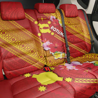 Rotuma Island Back Car Seat Cover Fijian Tapa with Polynesian Art and Hibiscus