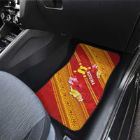 Rotuma Island Car Mats Fijian Tapa with Polynesian Art and Hibiscus