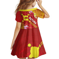 Rotuma Island Family Matching Long Sleeve Bodycon Dress and Hawaiian Shirt Fijian Tapa with Polynesian Art and Hibiscus