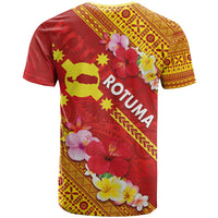 Rotuma Island T Shirt Fijian Tapa with Polynesian Art and Hibiscus