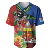 Personalised Fiji and Rotuma Together Baseball Jersey Fjian Masi and Pacific Pattern Mix Culture