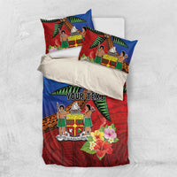 Personalised Fiji and Rotuma Together Bedding Set Fjian Masi and Pacific Pattern Mix Culture