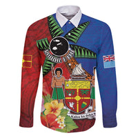 Personalised Fiji and Rotuma Together Family Matching Puletasi and Hawaiian Shirt Fjian Masi and Pacific Pattern Mix Culture