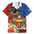 Personalised Fiji and Rotuma Together Family Matching Tank Maxi Dress and Hawaiian Shirt Fjian Masi and Pacific Pattern Mix Culture