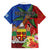 Personalised Fiji and Rotuma Together Family Matching Tank Maxi Dress and Hawaiian Shirt Fjian Masi and Pacific Pattern Mix Culture