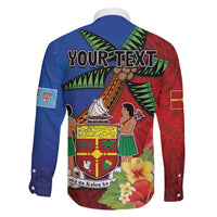 Personalised Fiji and Rotuma Together Family Matching Tank Maxi Dress and Hawaiian Shirt Fjian Masi and Pacific Pattern Mix Culture