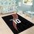 Custom New Zealand Rugby Area Rug Maori and Silver Fern Half Style