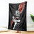 New Zealand Maori Warrior Rugby Blanket Maori and Silver Fern Half Style