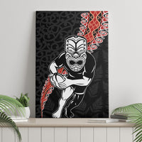 New Zealand Maori Warrior Rugby Canvas Wall Art Maori and Silver Fern Half Style