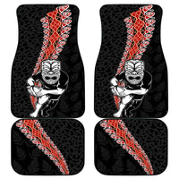 New Zealand Maori Warrior Rugby Car Mats Maori and Silver Fern Half Style