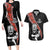 New Zealand Maori Warrior Rugby Couples Matching Long Sleeve Bodycon Dress and Hawaiian Shirt Maori and Silver Fern Half Style