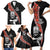 New Zealand Maori Warrior Rugby Family Matching Short Sleeve Bodycon Dress and Hawaiian Shirt Maori and Silver Fern Half Style