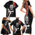 New Zealand Maori Warrior Rugby Family Matching Short Sleeve Bodycon Dress and Hawaiian Shirt Maori and Silver Fern Half Style