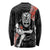 New Zealand Maori Warrior Rugby Long Sleeve Shirt Maori and Silver Fern Half Style