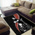 New Zealand Maori Rugby Player Area Rug Maori and Silver Fern Half Style