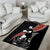 New Zealand Maori Rugby Player Area Rug Maori and Silver Fern Half Style