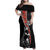 New Zealand Maori Rugby Player Family Matching Off Shoulder Maxi Dress and Hawaiian Shirt Maori and Silver Fern Half Style