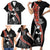 New Zealand Maori Rugby Player Family Matching Short Sleeve Bodycon Dress and Hawaiian Shirt Maori and Silver Fern Half Style