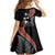 New Zealand Maori Rugby Player Family Matching Tank Maxi Dress and Hawaiian Shirt Maori and Silver Fern Half Style