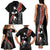 New Zealand Maori Rugby Player Family Matching Tank Maxi Dress and Hawaiian Shirt Maori and Silver Fern Half Style