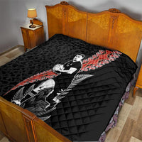 New Zealand Maori Rugby Player Quilt Maori and Silver Fern Half Style