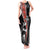 New Zealand Maori Rugby Player Tank Maxi Dress Maori and Silver Fern Half Style