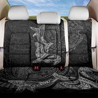 Hawaiian Monk Seal and Whale Back Car Seat Cover Kakau Tribal Pattern Grayscale