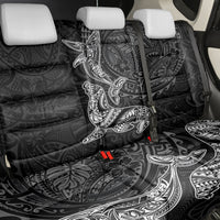 Hawaiian Monk Seal and Whale Back Car Seat Cover Kakau Tribal Pattern Grayscale