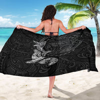 Hawaiian Monk Seal and Whale Sarong Kakau Tribal Pattern Grayscale LT03 - Polynesian Pride