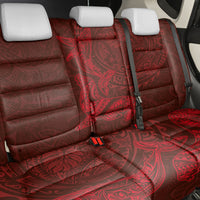 Hawaiian Monk Seal and Whale Back Car Seat Cover Kakau Tribal Pattern Red Color LT03 - Polynesian Pride