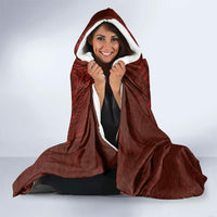 Hawaiian Monk Seal and Whale Hooded Blanket Kakau Tribal Pattern Red Color LT03 - Polynesian Pride