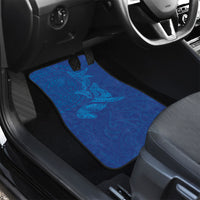 Hawaiian Monk Seal and Whale Car Mats Kakau Tribal Pattern Blue Color LT03 - Polynesian Pride