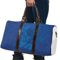 Hawaiian Monk Seal and Whale Travel Bag Kakau Tribal Pattern Blue Color LT03 - Polynesian Pride
