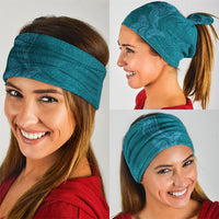 Hawaiian Monk Seal and Whale Neck Gaiter Kakau Tribal Pattern Teal Color LT03 - Polynesian Pride