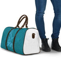 Hawaiian Monk Seal and Whale Travel Bag Kakau Tribal Pattern Teal Color LT03 - Polynesian Pride