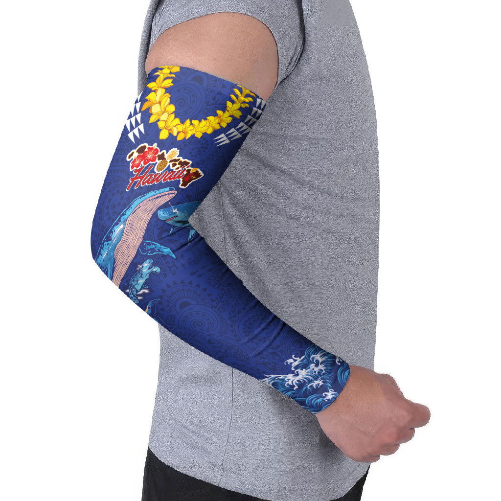 Hawaiian Sea Animals Arm Sleeves Whales Shark and Turtle Guardians with Tribal Pattern LT03 - Polynesian Pride
