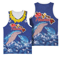 Hawaiian Sea Animals Basketball Jersey Whales Shark and Turtle Guardians with Tribal Pattern LT03 - Polynesian Pride