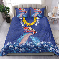 Hawaiian Sea Animals Bedding Set Whales Shark and Turtle Guardians with Tribal Pattern LT03 - Polynesian Pride