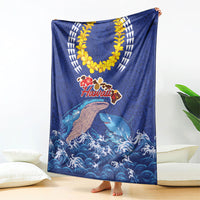 Hawaiian Sea Animals Blanket Whales Shark and Turtle Guardians with Tribal Pattern LT03 - Polynesian Pride
