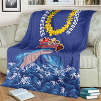 Hawaiian Sea Animals Blanket Whales Shark and Turtle Guardians with Tribal Pattern LT03 - Polynesian Pride