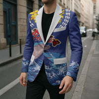 Hawaiian Sea Animals Blazer Whales Shark and Turtle Guardians with Tribal Pattern LT03 - Polynesian Pride