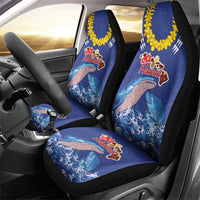 Hawaiian Sea Animals Car Seat Cover Whales Shark and Turtle Guardians with Tribal Pattern LT03 - Polynesian Pride