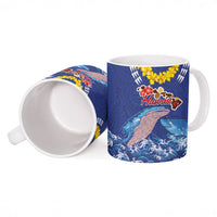 Hawaiian Sea Animals Ceramic Mug Whales Shark and Turtle Guardians with Tribal Pattern LT03 - Polynesian Pride
