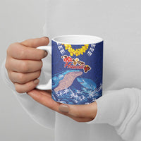 Hawaiian Sea Animals Ceramic Mug Whales Shark and Turtle Guardians with Tribal Pattern LT03 - Polynesian Pride