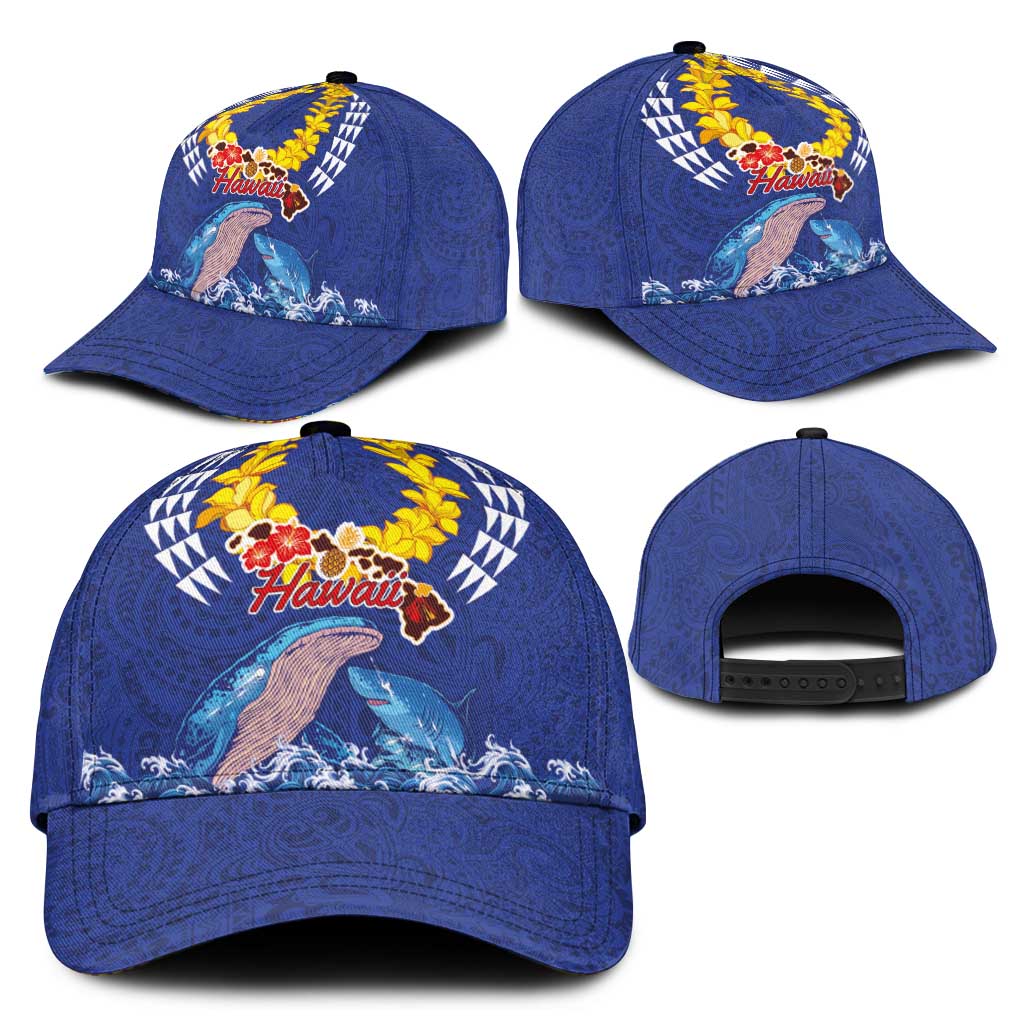 Hawaiian Sea Animals Classic Cap Whales Shark and Turtle Guardians with Tribal Pattern LT03 - Polynesian Pride