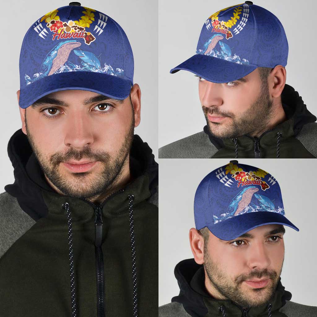 Hawaiian Sea Animals Classic Cap Whales Shark and Turtle Guardians with Tribal Pattern LT03 - Polynesian Pride